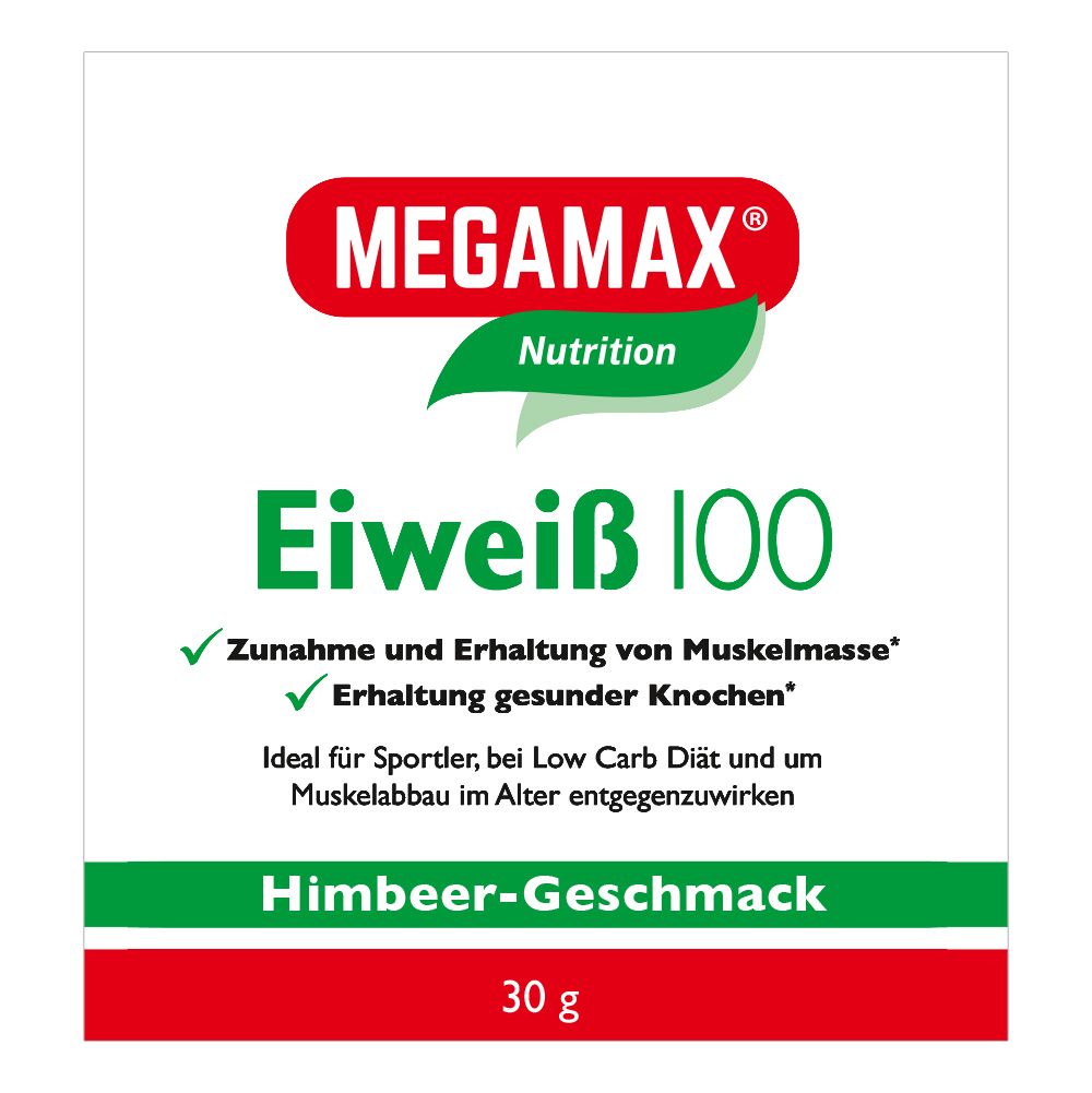 Eiweiss 100 Himbeer Megamax Pulver 30 g