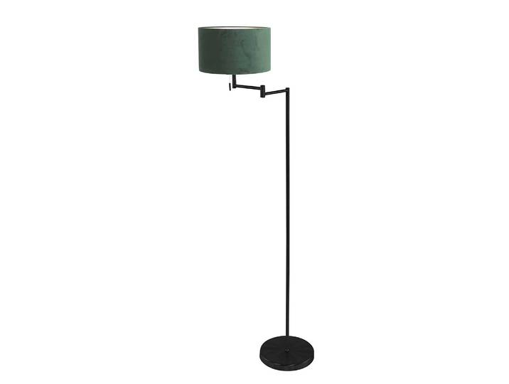 Lampadaire Bella herbe végétale 4 x 152 x 30cm Vert/Noir/Noir/Vert Velours E27