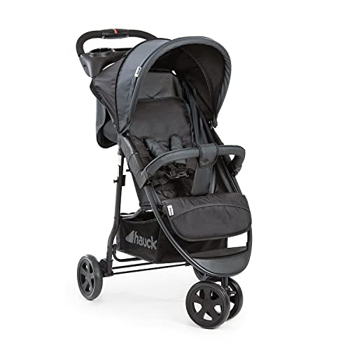 Hauck Citi Neo 2 kinderwagen met drie wielen, grijs, opvouwbaar met één hand, lichtgewicht en inclusief bekerhouder