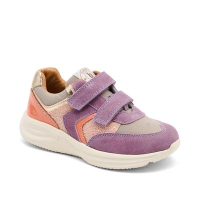Sneaker BISGAARD "yuki glitter", Mädchen, Gr. 26, lila, Leder, Synthetik, Textil, Schuhe Sneaker, Chunky Sneaker mit Plateausohle, Größenschablone zum Download
