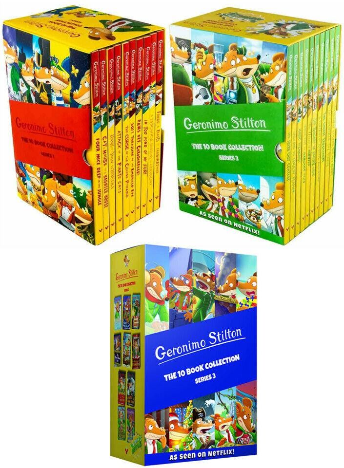 Geronimo Stilton Series 1-3 Collection 30 Books Box Set - Ages 7-9 - Paperback Sweet Cherry Publishing