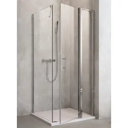 Profi  Line  Duschkabine  Eckeinstieg  Drehtür  mit  festem  Seitenteil  (R)  mit  Seitenteil  1000x1000mm