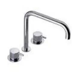 Vola Dreiloch-Zweigriffmischer KV4, chrom hochglanz, KV4-16