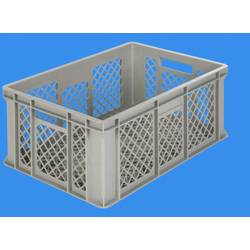Alpha Paletten & Boxen 1658112 Stapelbehälter lebensmittelgeeignet (L x B x H) 600 x 400 x 240 mm Grau 1 St.