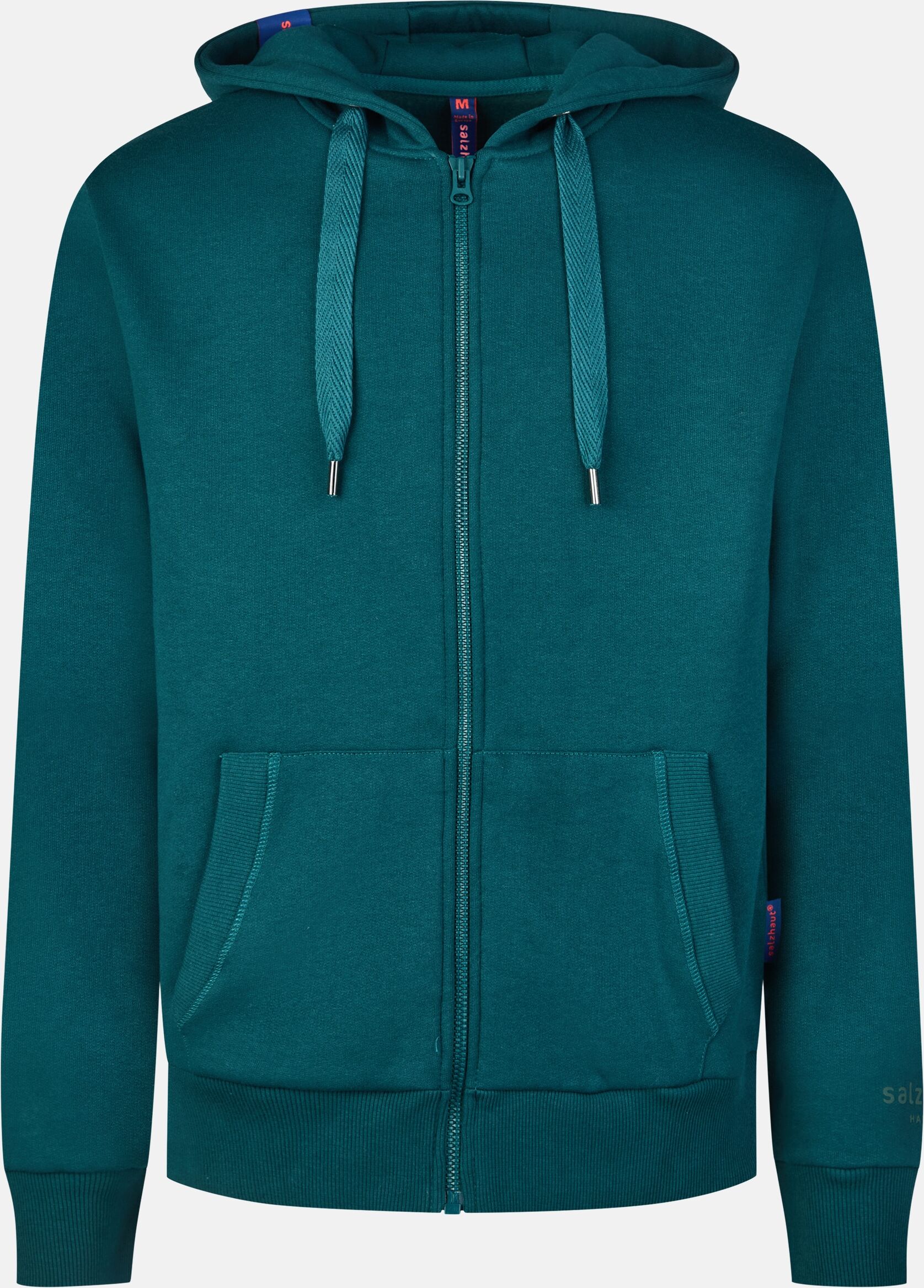 Sweatjacke SALZHAUT "Sweatjacke BREKER", Herren, Gr. M, blau (dragonfly), Obermaterial: 55% Baumwolle CO. 45% Polyester PES., Sweatjacken Sweatjacke