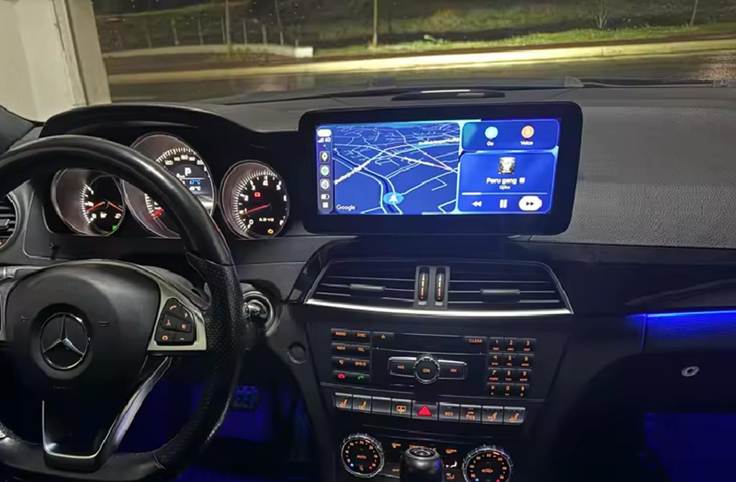 Für MERCEDES BENZ C klasse W204 NTG4.5 2011-2014. Qualcomm 10.3" Android 14 Autoradio GPS Navi Drahtlos Carplay und Android Auto. 8GB RAM 128GB ROM
