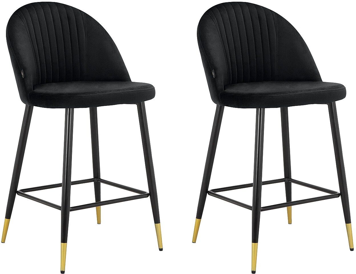 Loft24 Juego de 2 sillones Marlis negro