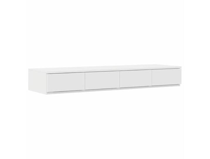 LKJephalotrop Bettschubladen Weiß 120x36,5x16,5 cm Holzwerkstoff Diskrete Aufbewahrung für das Schlafzimmer mit 4 Push-to-Open Schubladen. Auch als flacher Nachttisch nutzbar.