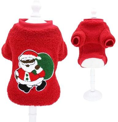 Uplift Picks Cute Christmas Pet Outfit Winter Coat For Small And Medium Dogs red Santa s