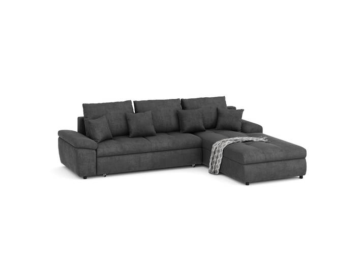 Ecksofa mit Schlaffunktion BRYNN rechts anthrazit