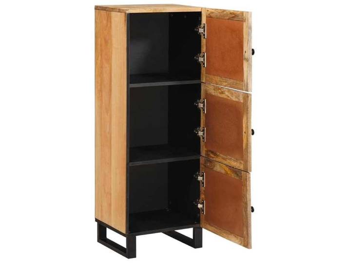 Les Sodes Haut Armoire rectangulaire 1 PC Cabinet/Commode salon Marron 90 x 33 x 75 cm - bois de mangue massif 7943