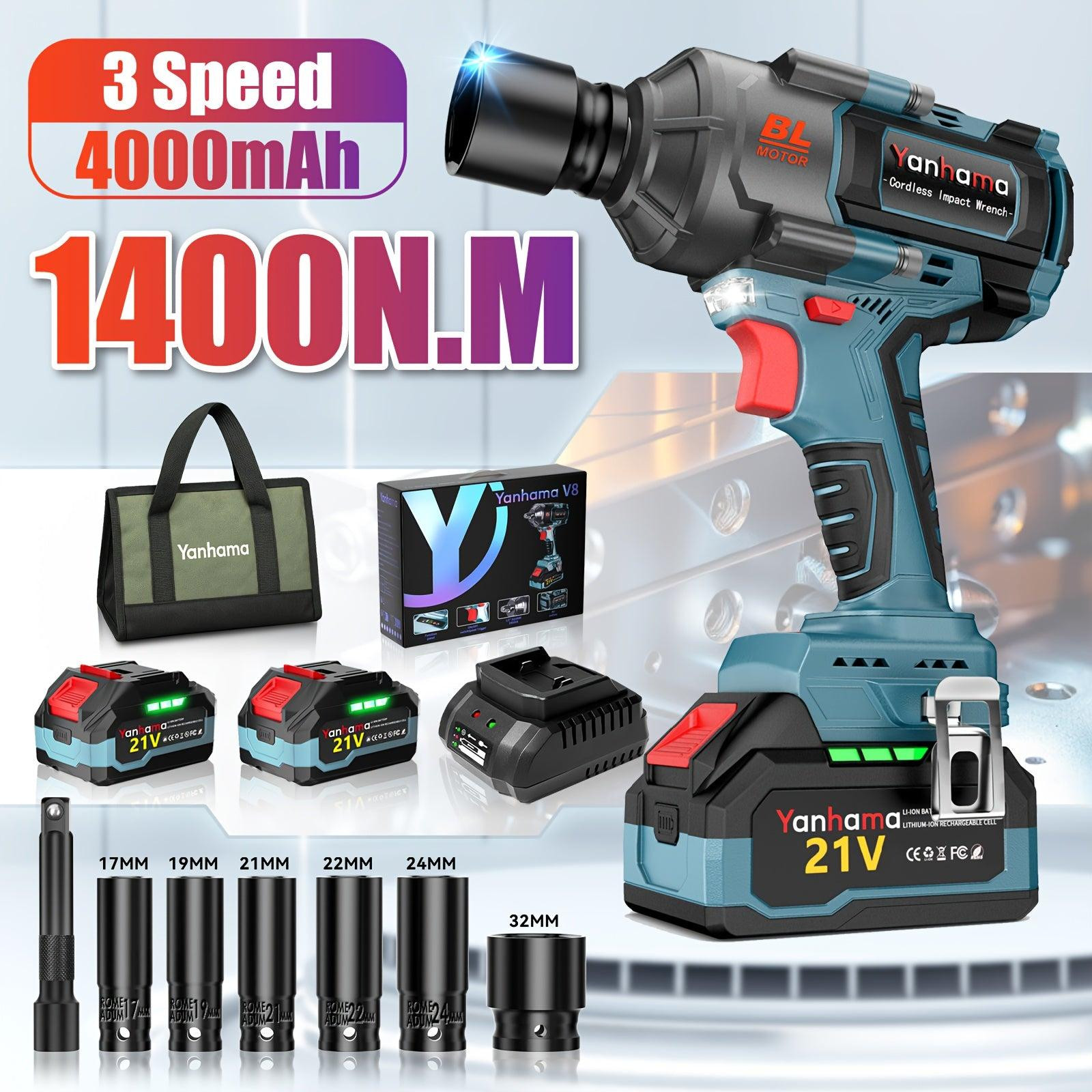Selius Elektrische Slagschroevendraaier Accuschroevendraaier Impact Wrench Slagschroefmachine