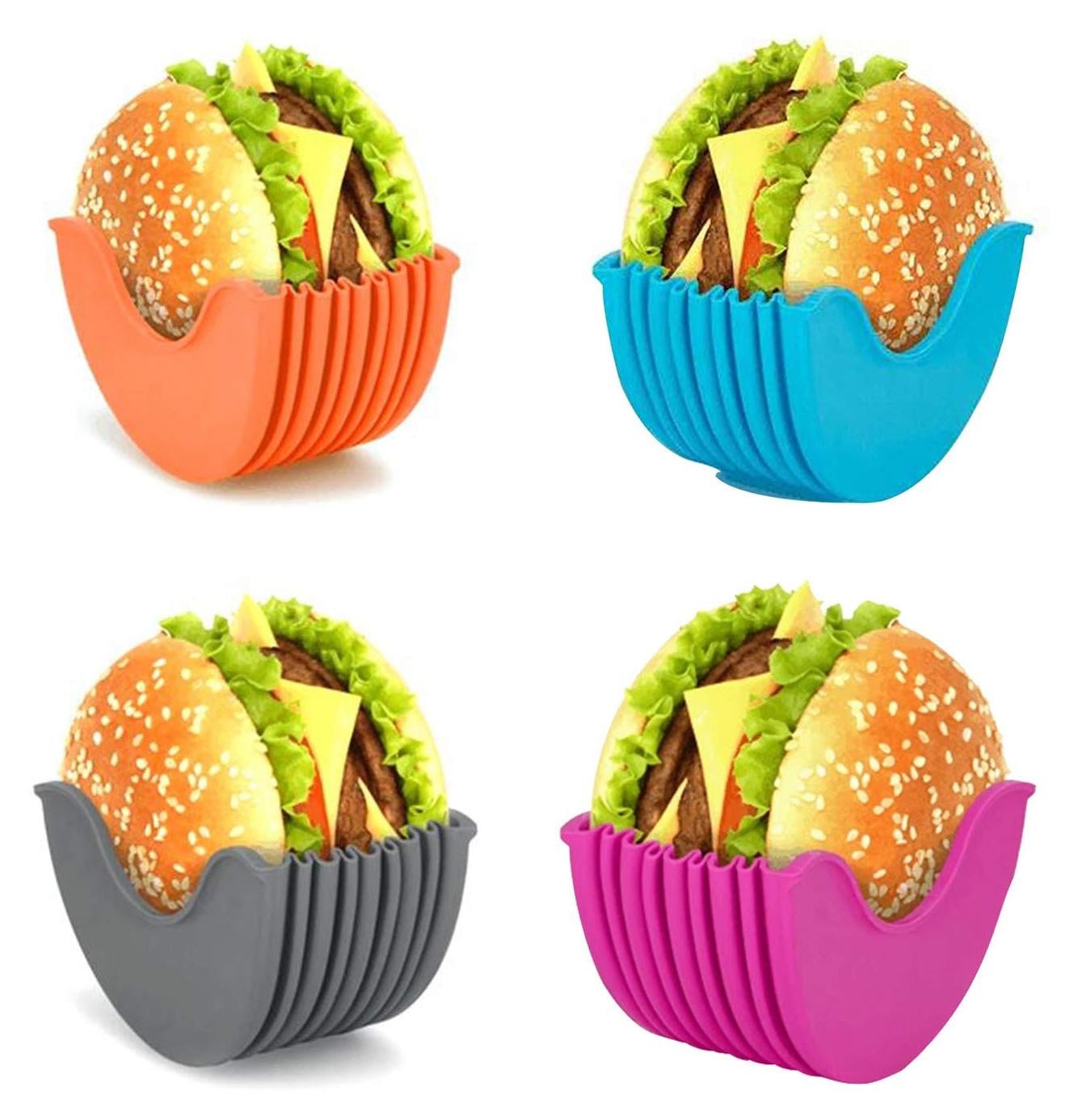 Dripio Set van 4 herbruikbare siliconen burgerhouders