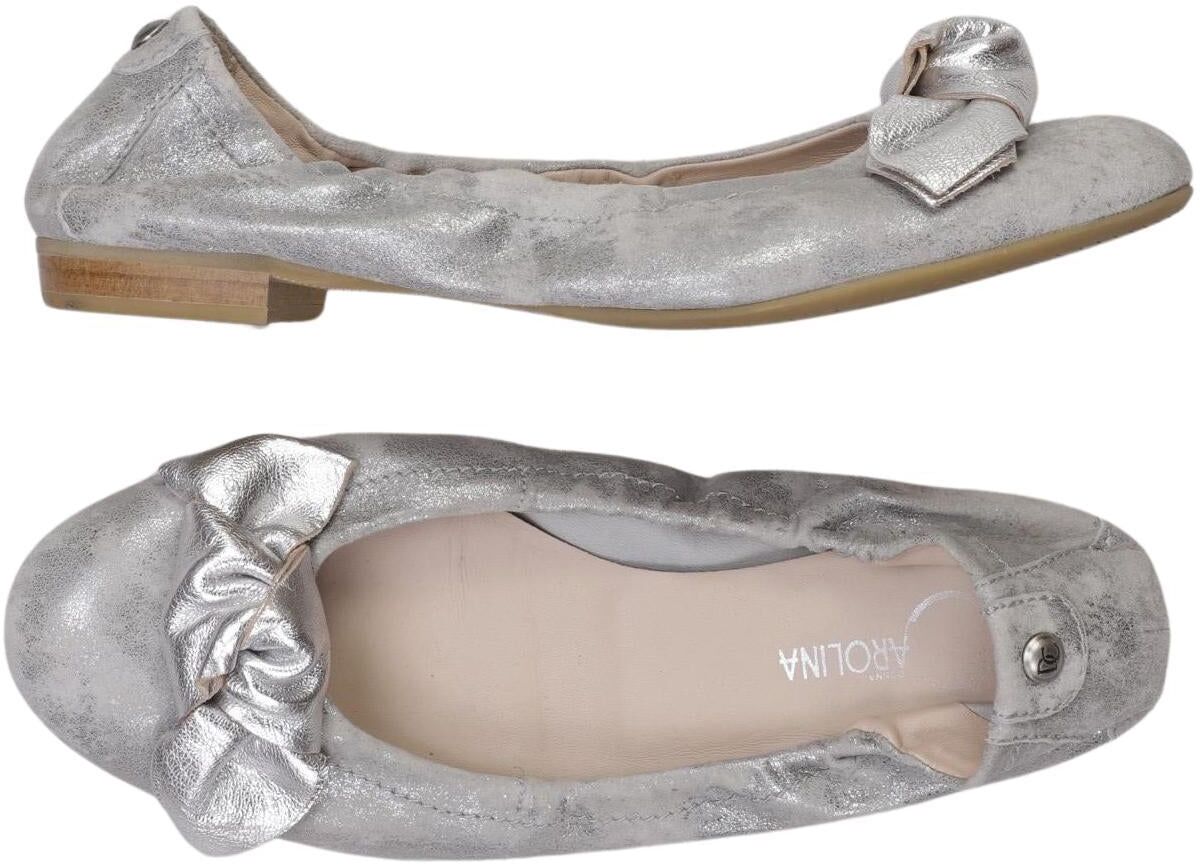 Donna Carolina Damen Ballerina, Silber, Gr. EU 38.5, Leder - Second Hand