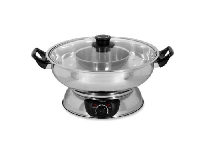 Rotel Mongol Pot 1812CH Fondue 2,5 l 6 Person(en) - Küchenzubehör (6 Person(en), 2,5 l, Silber, Rund, 1600 W, 370 mm)