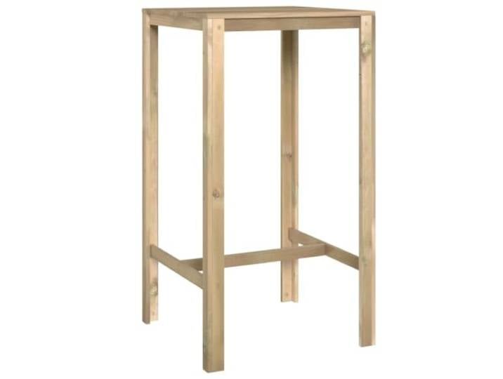 Bartisch 60x60x110 cm aus imprägniertem Kiefernholz Stehtisch für Garten und Terrasse, rechteckige Tischplatte, schlichtes Design, auch innen nutzbar, korrosionsbeständig