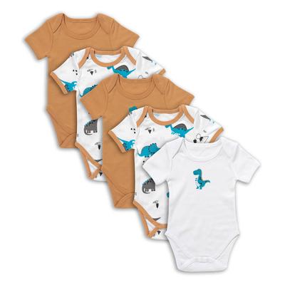 Kurzarmbody SCHLUMMERSACK "Body", Jungen, Gr. 68, N-Gr, grau (jurassic), Obermaterial: 100% Baumwolle CO(Bio)., Bodys