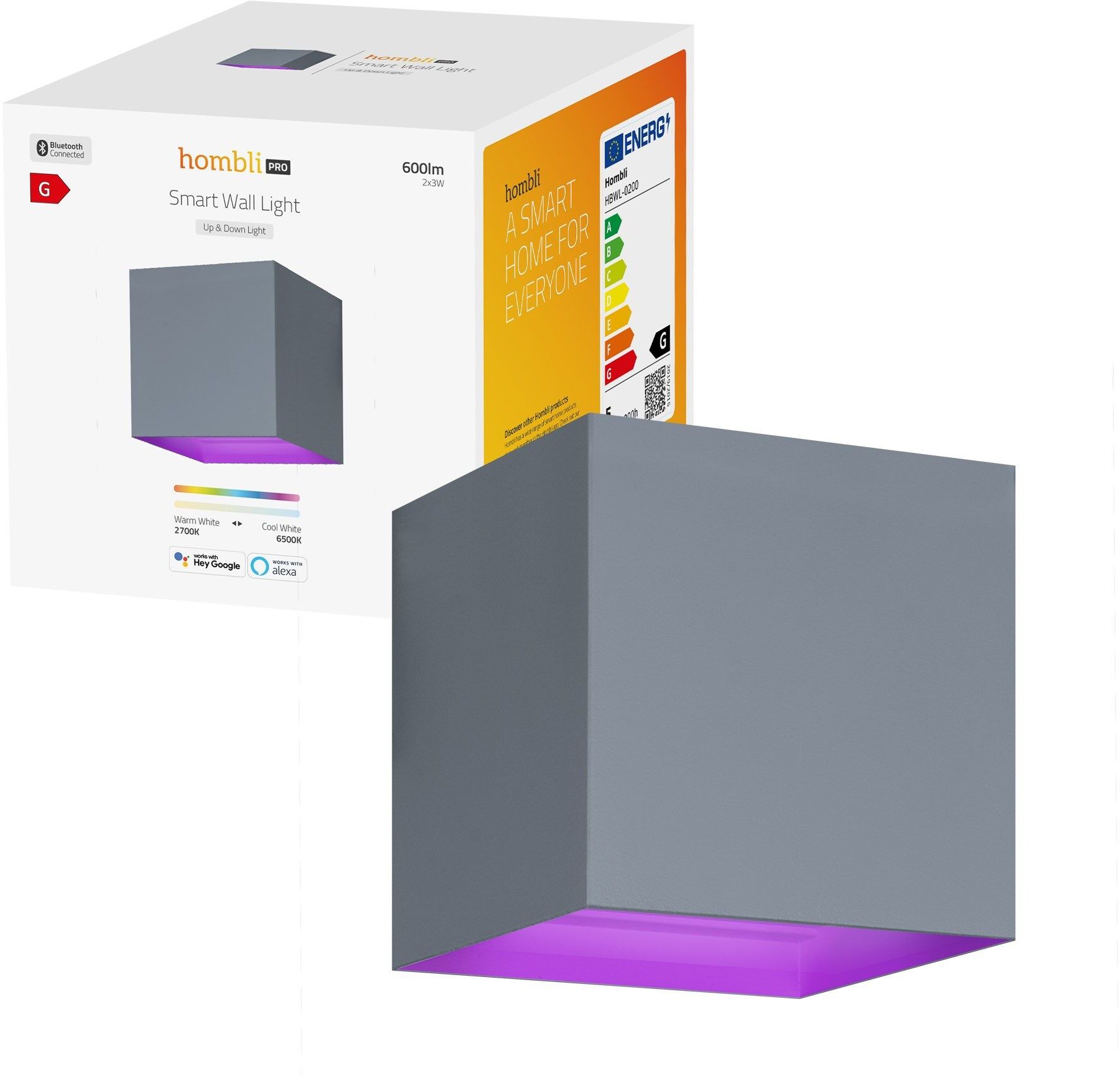 Hombli - Smart Outdoor Wall Light V2, Grey