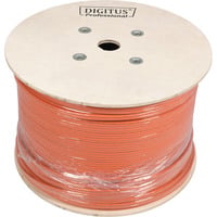 Professional Cat.7 S/FTP Verlegekabel simplex, Cca orange, 100 Meter Rolle