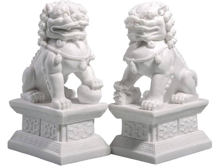 Foo Dogs Statues Paire Chinois Fu Foo Dogs Guardian Lion Statues 7in/18cm