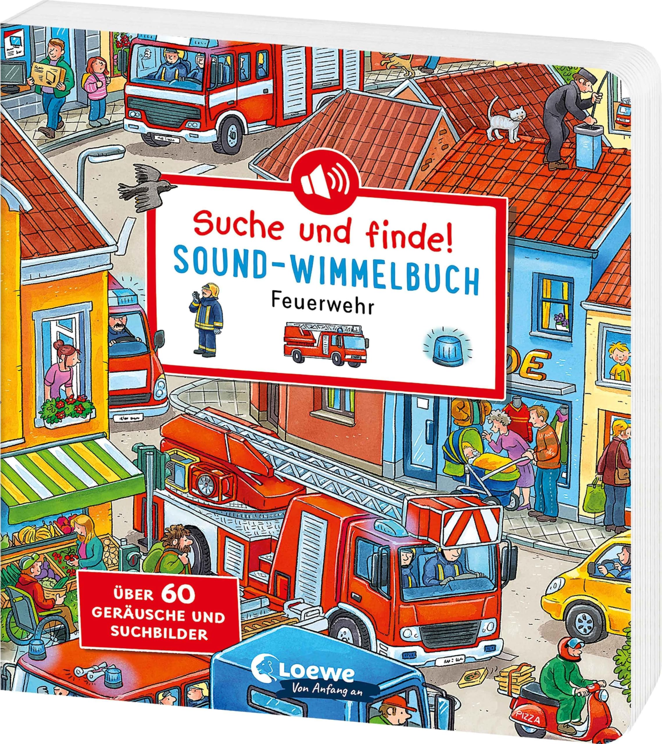 Suche und finde! Sound-Wimmelbuch - Feuerwehr: Höre und staune! Über 60 Geräusche und Suchbilder - Wimmelspaß mit XXL-Sounds in Hörspielqualität ab 2 Jahren - Preis vom 15.10.2026 23:06:25 h