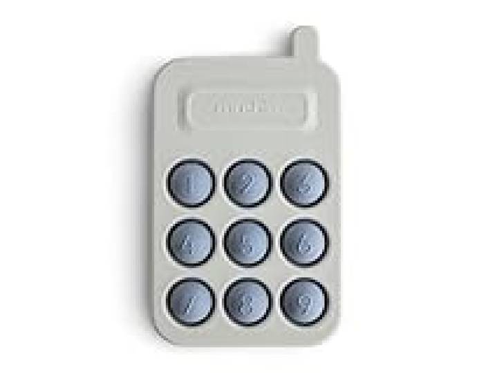 mushie Jouet Presse Téléphone pour Bébé Aide à la Motricité Plastique 100% Non Toxique, sans BPA Accessoires pour Jeunes Enfants Durable & Haute Qualité Tradewinds