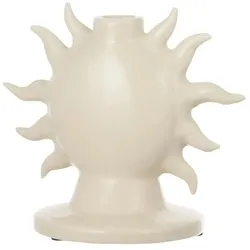 Kerzenständer Sonne   ¦ beige ¦ Keramik ¦ Maße (cm): B: 17 H: 15 T: 11.0