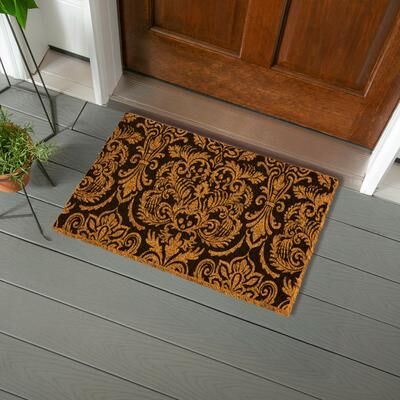Evergreen "28 in. x 16 in. Halloween Pattern Coir Door Mat - 28"" x 16"""