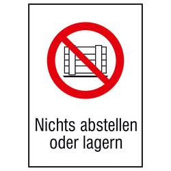 SAFETYMARKING Verbotsschild Nichts abstellen oder lagern Aluminium (B x H) 210 mm x 297 mm ISO 7010 1 St. 11.1122