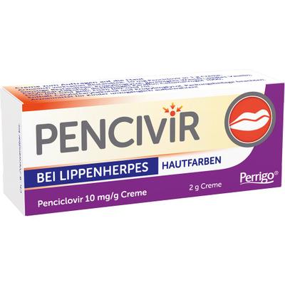 Pencivir bei Lippenherpes Creme hautfarben 1% 2 g