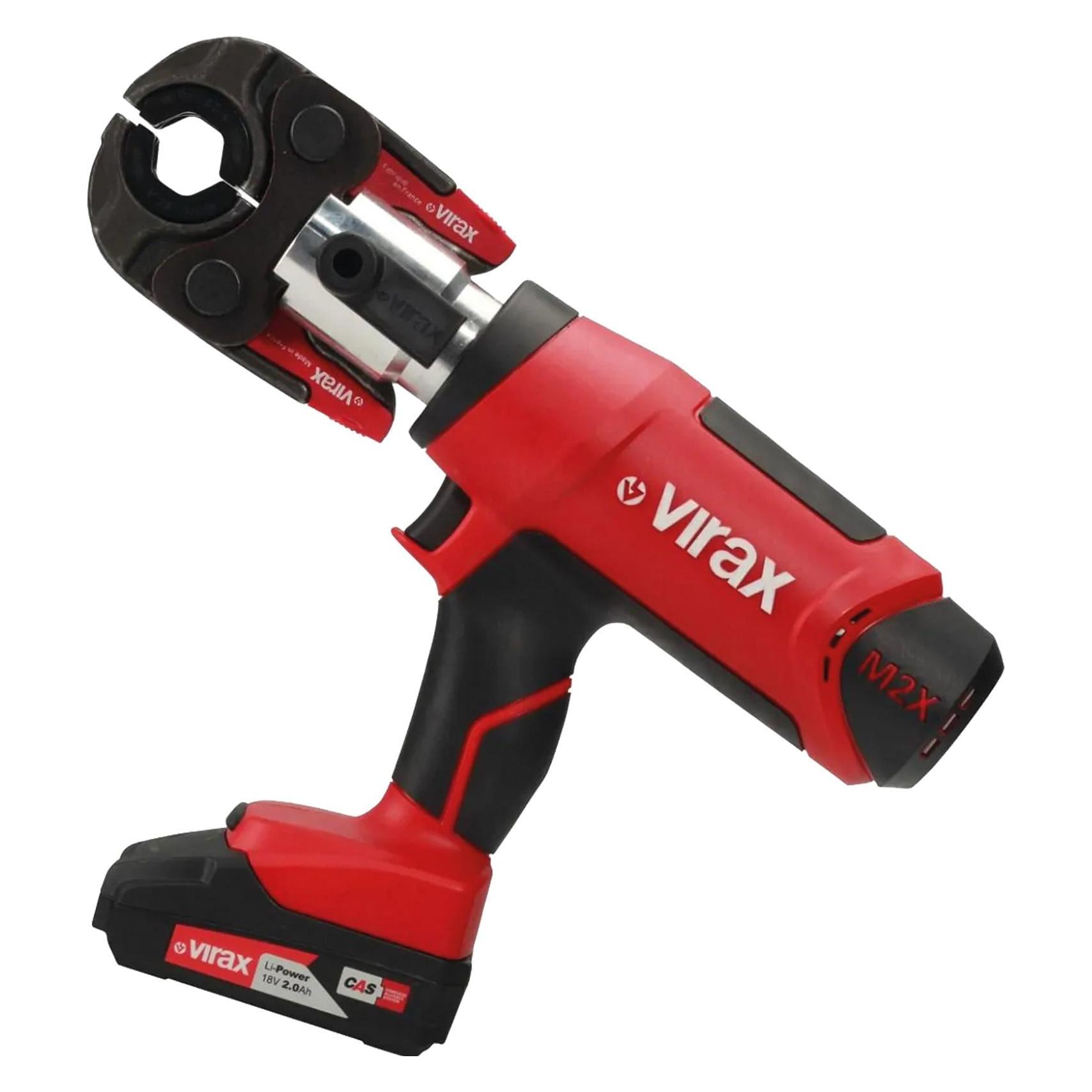 Virax Elektro-mechanische Presse Viper M2X + V 12-14-16-18-22 + 2 Akkus (Rohrpresse) (253562)