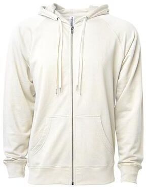 Independent Trading Co. SS1000Z Loopback Terry Zip Hoodie in Bone size 3XL   Cotton/Polyester Blend