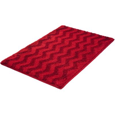 Kleine Wolke "Zack", Badvorleger, Badezimmer Teppich" Höhe 20 mm rutschhemmend beschichtet fußbodenheizungsgeeignet Badteppich, modernes Zickzack Design, Ton in Ton