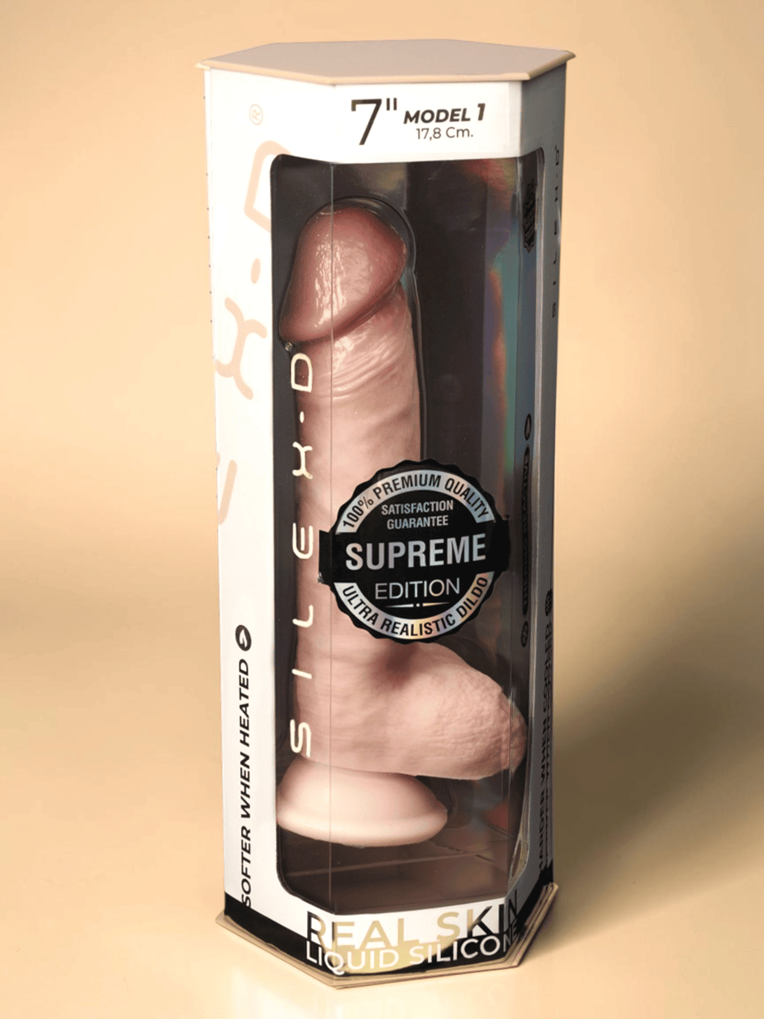 SilexD Gode Réaliste Suprême Édition SD. Premium Real Skin N°1 - 17,8 cm 7" Chair