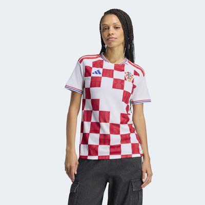 Fußballtrikot ADIDAS PERFORMANCE "KROATIEN 26 HEIMTRIKOT", Damen, Gr. XXL, rot (weiß), Obermaterial: 100% Polyester, Trikots Fußballtrikot, mit Climacool Technologie, schnell trocknendes Doubleknit-Material