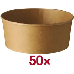 Papstar Einweg-Salatschalen »pure« 750 ml, 50 Stück transparent, 6 cm