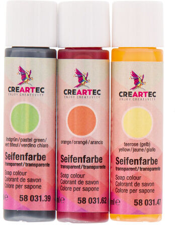 Seifenfarben-Set, grün, gelb, orange