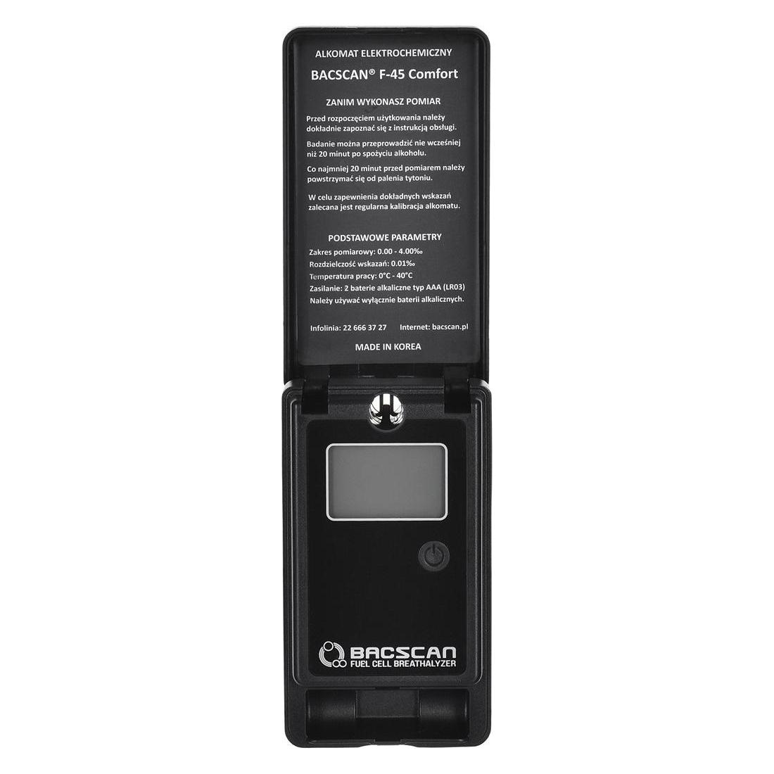 Bacscan F-45 COMFORT electrochemical breathalyzer (BACSCAN F-45 COMFORT)