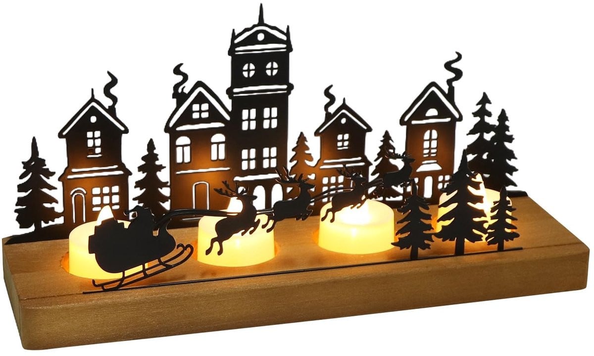 Solidchoice Decoratieve Kaarsenhouder voor Adventskrans - Glas - A1