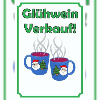 HB-Druck Glühwein Verkaufsschild Schild Hochkant A5 (148x210mm)