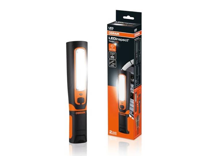 OSRAM LEDinspect TWIST250, LED inspectielamp, 6000K, oplaadbare LED werklamp, magnetisch, incl. Haak