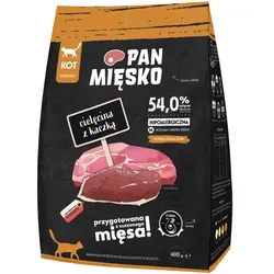 PAN MIĘSKO Kalbfleisch mit Ente M 400g für Katzen