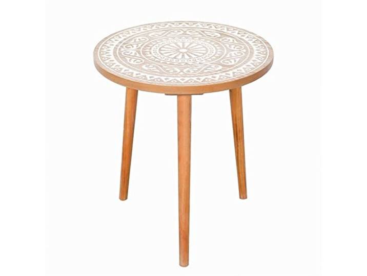 Wohnzimmer-Sofa-Seitenende-Couchtisch, kleiner runder, geschnitzter Amerikanischer Couchtisch, nordischer Balkon, Erkerfenster