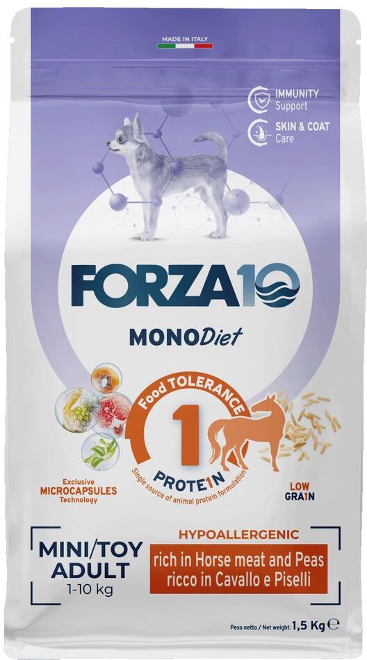 Forza10 MonoDiet Mini&Toy Dog Cavallo e Piselli 1.5KG