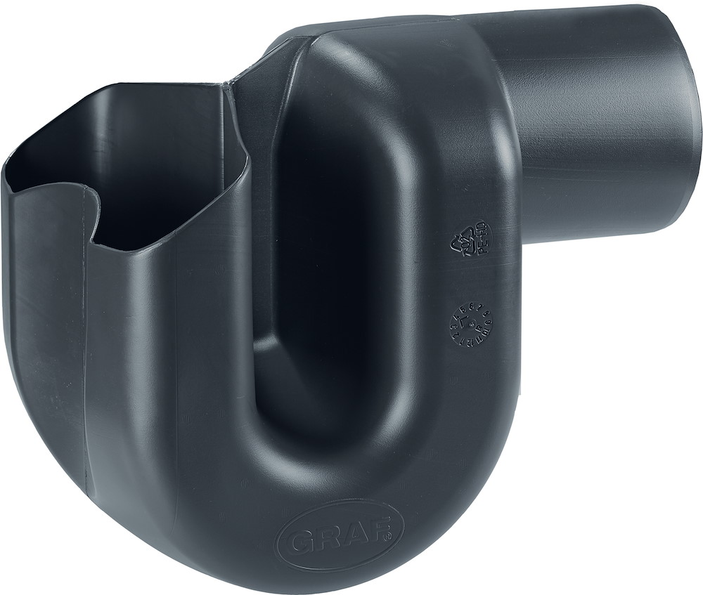 GRAFOTTOGMBH Überlaufsiphon DN160, schwarz 16941944