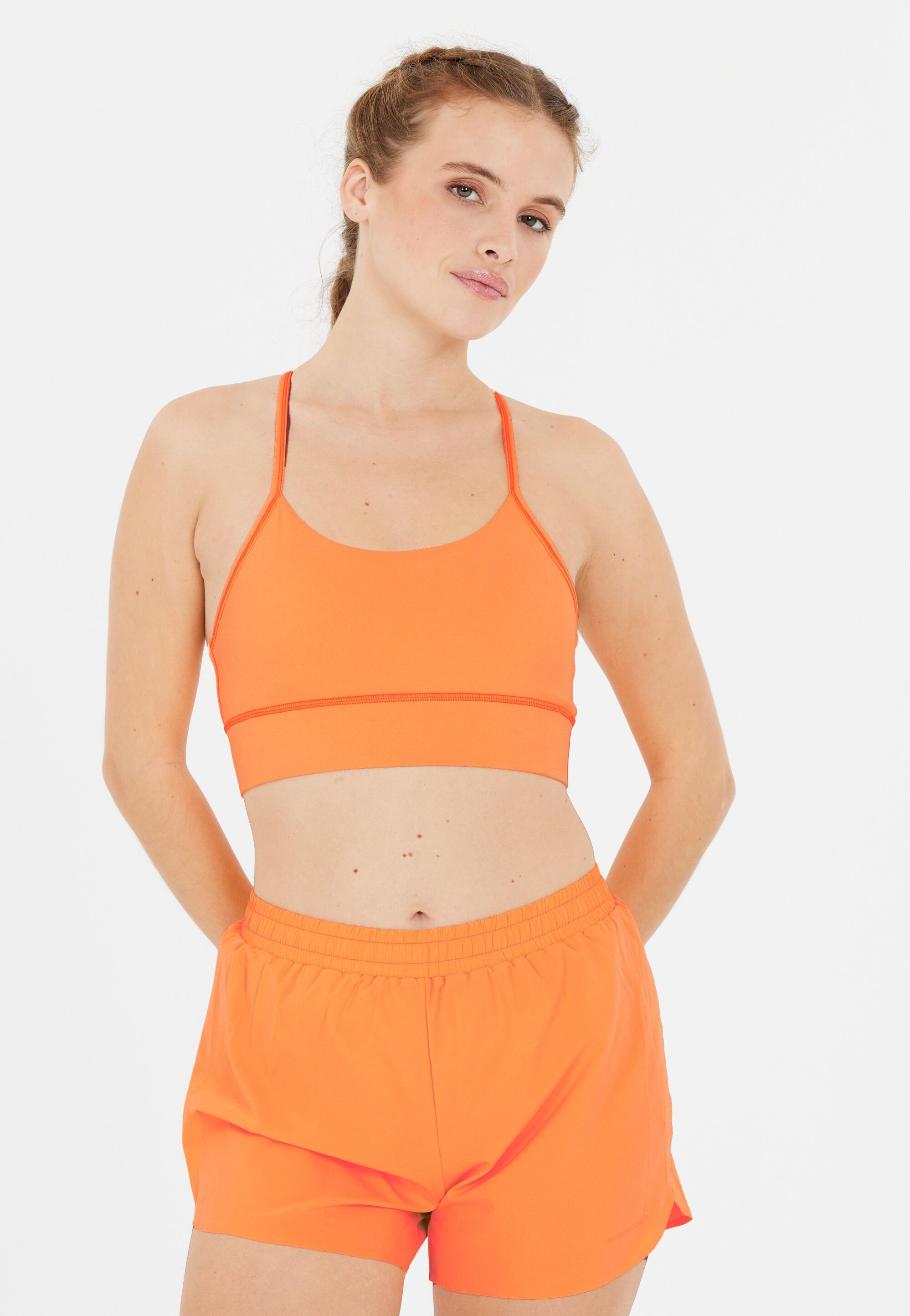 Sport-BH ENDURANCE "Raleigh", Damen, Gr. L, orange, 75% Nylon, 25% Elasthan, unifarben, BHs Sport-BH, mit Quick Dry-Technologie