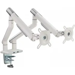 Art Uchwyt biurkowy na dwa monitory 17" - 32" (RAMM L-20GD) (Tisch), Monitor Halterung, Weiss