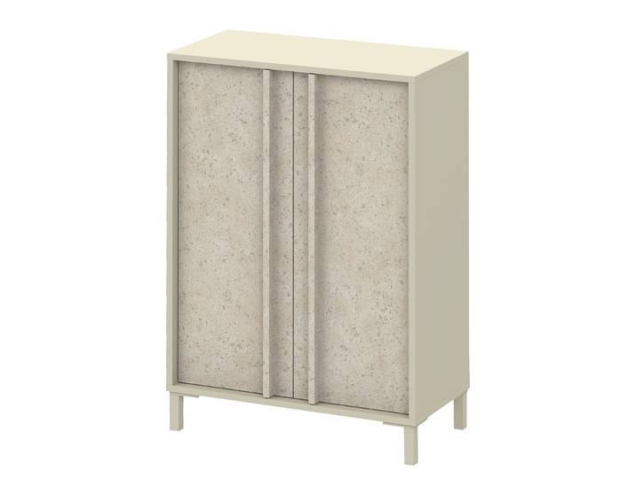 Meuble midi 65 cm 65 x 96 x 33cm Beige/Gris