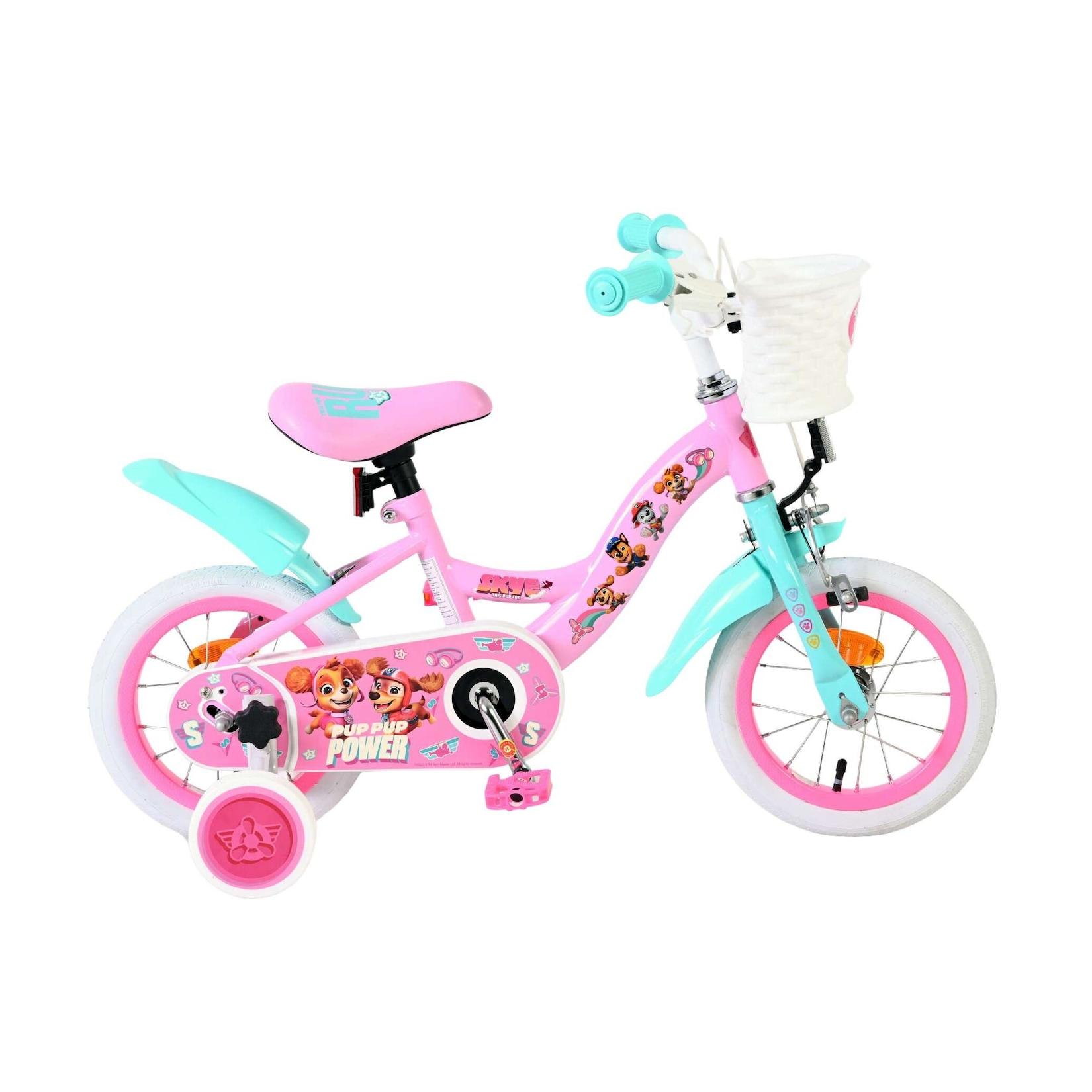 Volare Kinderfahrrad Paw Patrol für Mädchen 12 Zoll Kinderrad in Rosa