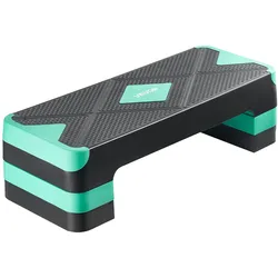 VEVOR Aerobic Steppbrett höhenverstellbares Trainingsbrett (10,16-20,32 cm) Stepper Fitness mit 250 kg Tragfähigkeit rutschfeste Oberflächenbank für Heim-Fitnessstudio Cardio-Krafttraining grün